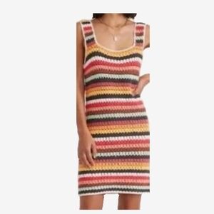 Marine Layer Colorful Striped Knit Dress